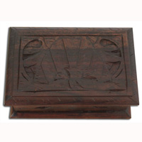 Wooden Box, Hand Carved From Sono Wood