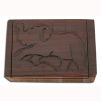 Wooden Box, Hand Carved From Sono Wood