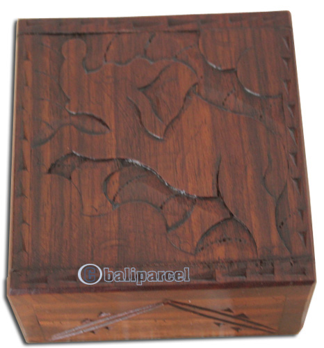 Wooden Box, Hand Carved From Sono Wood
