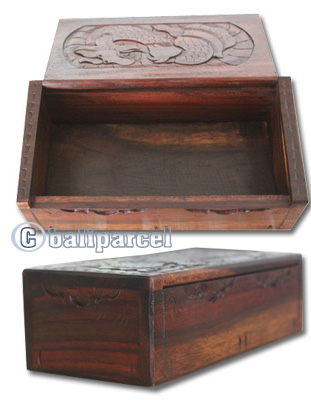 Wooden Box, Hand Carved From Sono Wood
