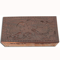 Wooden Box, Hand Carved From Sono Wood