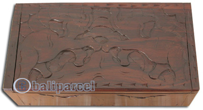 Wooden Box, Hand Carved From Sono Wood