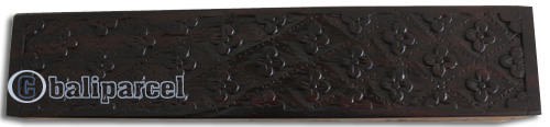 Wooden Box, Hand Carved From Sono Wood, With Bali Flower Carving