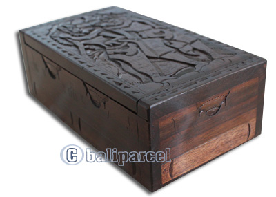 Wooden Box, Hand Carved From Sono Wood