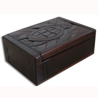 Wooden Box, Hand Carved From Sono Wood