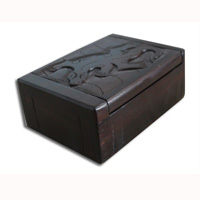 Wooden Box, Hand Carved From Sono Wood