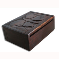Wooden Box, Hand Carved From Sono Wood