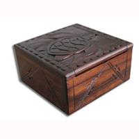 Wooden Box, Hand Carved From Sono Wood