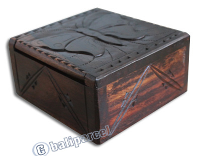 Wooden Box, Hand Carved From Sono Wood