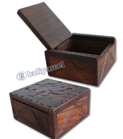 Wooden Box, Hand Carved From Sono Wood