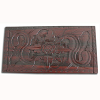 Wooden Box, Hand Carved From Sono Wood, With Bali Flower Carving