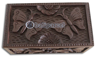 Wooden Box, Hand Carved From Resin