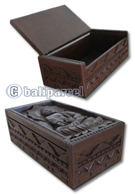 Wooden Box, Hand Carved From Resin