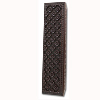 Wooden Box, Hand Carved From Resin, With Bali Flower Carving