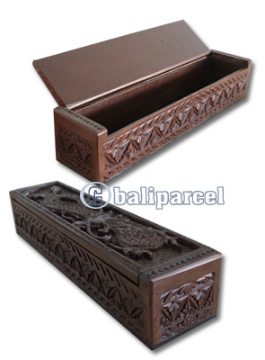 Wooden Box, Hand Carved From Resin