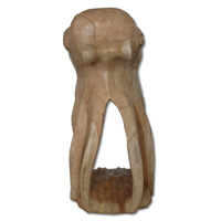 Wooden Octopus, Hand Carved From Suar Wood With Natural Polished