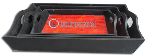 Trays Set Of 3, Handmade From Mosaic Glass