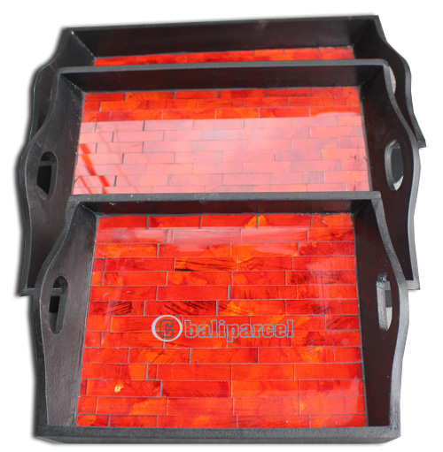Trays Set Of 3, Handmade From Mosaic Glass
