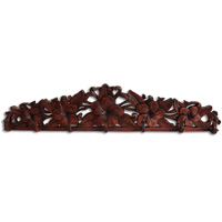 Wooden Wallhanging, Hanger, Made From Suar Wood Brown Polished