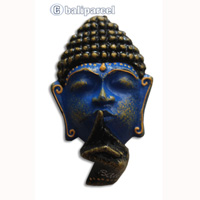 Wooden Buddha Magnet With Handpainted, Hand Carved From Albesia Wood