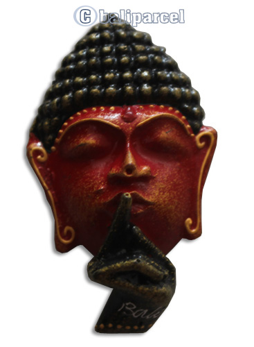 Wooden Buddha Magnet With Handpainted, Hand Carved From Albesia Wood