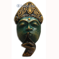 Wooden Buddha Magnet With Handpainted, Hand Carved From Albesia Wood