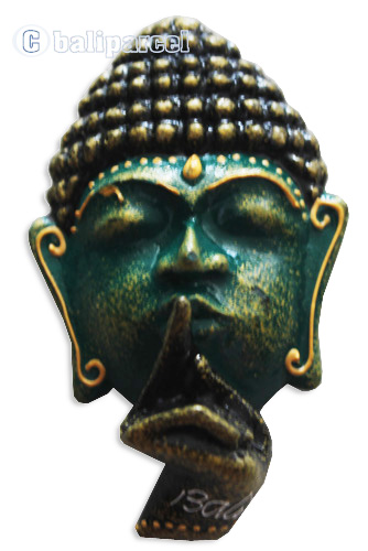 Wooden Buddha Magnet With Handpainted, Hand Carved From Albesia Wood