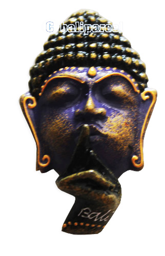 Wooden Buddha Magnet With Handpainted, Hand Carved From Albesia Wood