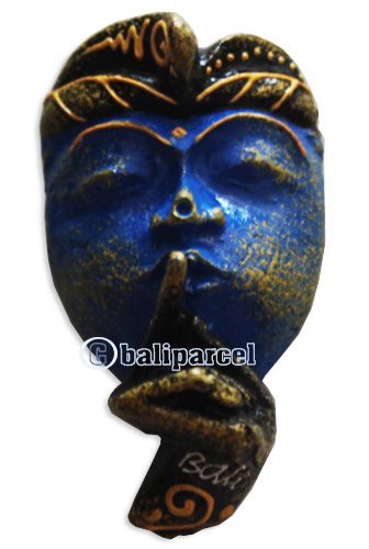 Wooden Buddha Magnet With Handpainted, Hand Carved From Albesia Wood