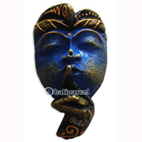 Wooden Buddha Magnet With Handpainted, Hand Carved From Albesia Wood