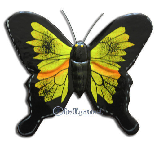 Wooden Batterfly Magnet With Handpainted, Hand Carved From Albesia Wood