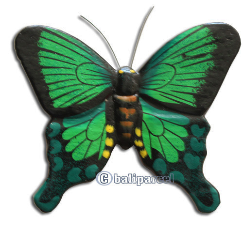 Wooden Batterfly Magnet With Handpainted, Hand Carved From Albesia Wood