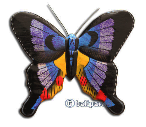 Wooden Batterfly Magnet With Handpainted, Hand Carved From Albesia Wood