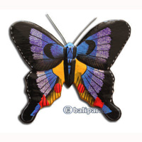 Wooden Batterfly Magnet With Handpainted, Hand Carved From Albesia Wood
