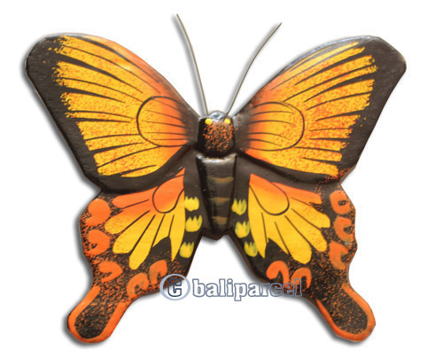 Wooden Batterfly Magnet With Handpainted, Hand Carved From Albesia Wood