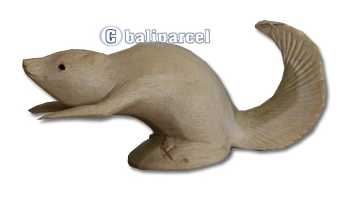 Wooden Squirrel, Hand Carved From Waru Wood
