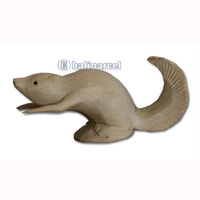 Wooden Squirrel, Hand Carved From Waru Wood