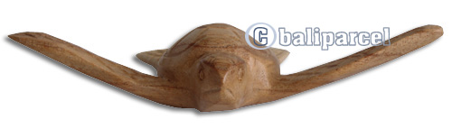 Wooden Turtle, Hand Carved From Hibiscus Wood With Natural Polished