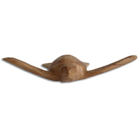 Wooden Turtle, Hand Carved From Hibiscus Wood With Natural Polished