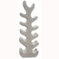Wooden Wine Bottle Rack, Handcrafted From Suar Wood With White Wash Colour