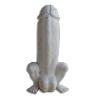 Wooden Abstract White Wash, Handcrafted From Jempinis Wood