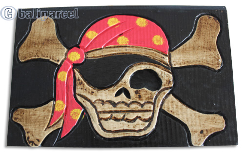 Box Skull, Handmade From Albesia Wood
