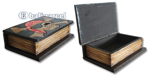 Box Skull, Handmade From Albesia Wood