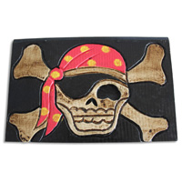 Box Skull, Handmade From Albesia Wood