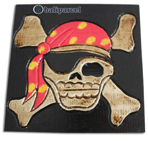 Box Skull, Handmade From Albesia Wood
