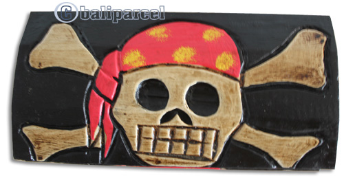 Box Skull, Handmade From Albesia Wood