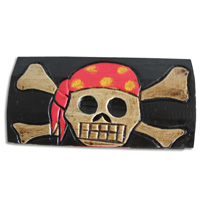 Box Skull, Handmade From Albesia Wood