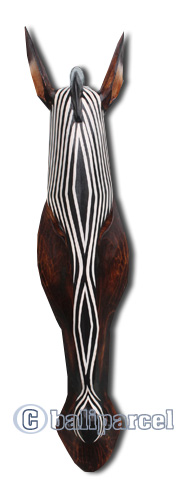 Wooden Mask, Hand Carved From Albesia Wood