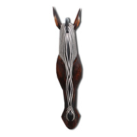 Wooden Mask, Hand Carved From Albesia Wood