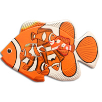 Wooden Painted Fish Puzzle With 5 Small Fish Hand Carved From Albesia Wood